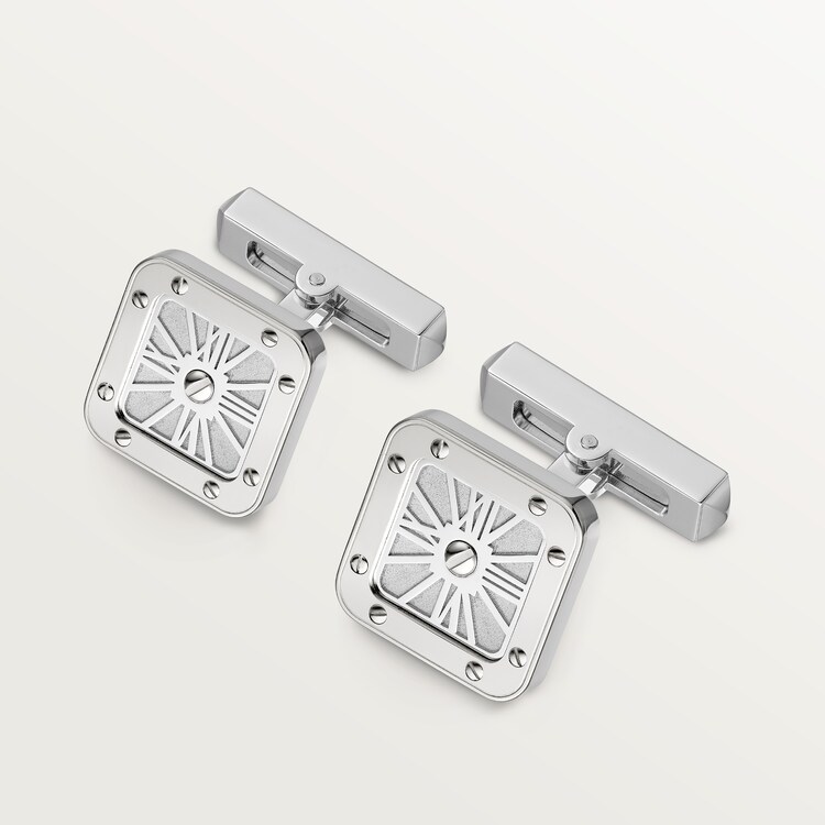 CROG000231 Santos de Cartier cufflinks Sterling silver palladium finish Cartier