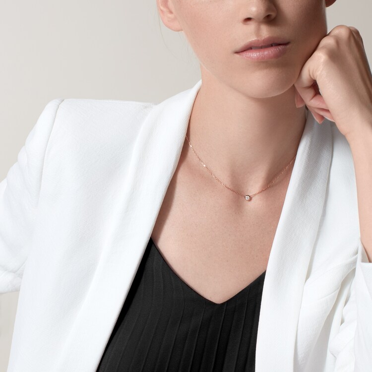 CRB7215600 Diamants L gers necklace LM Pink gold diamond