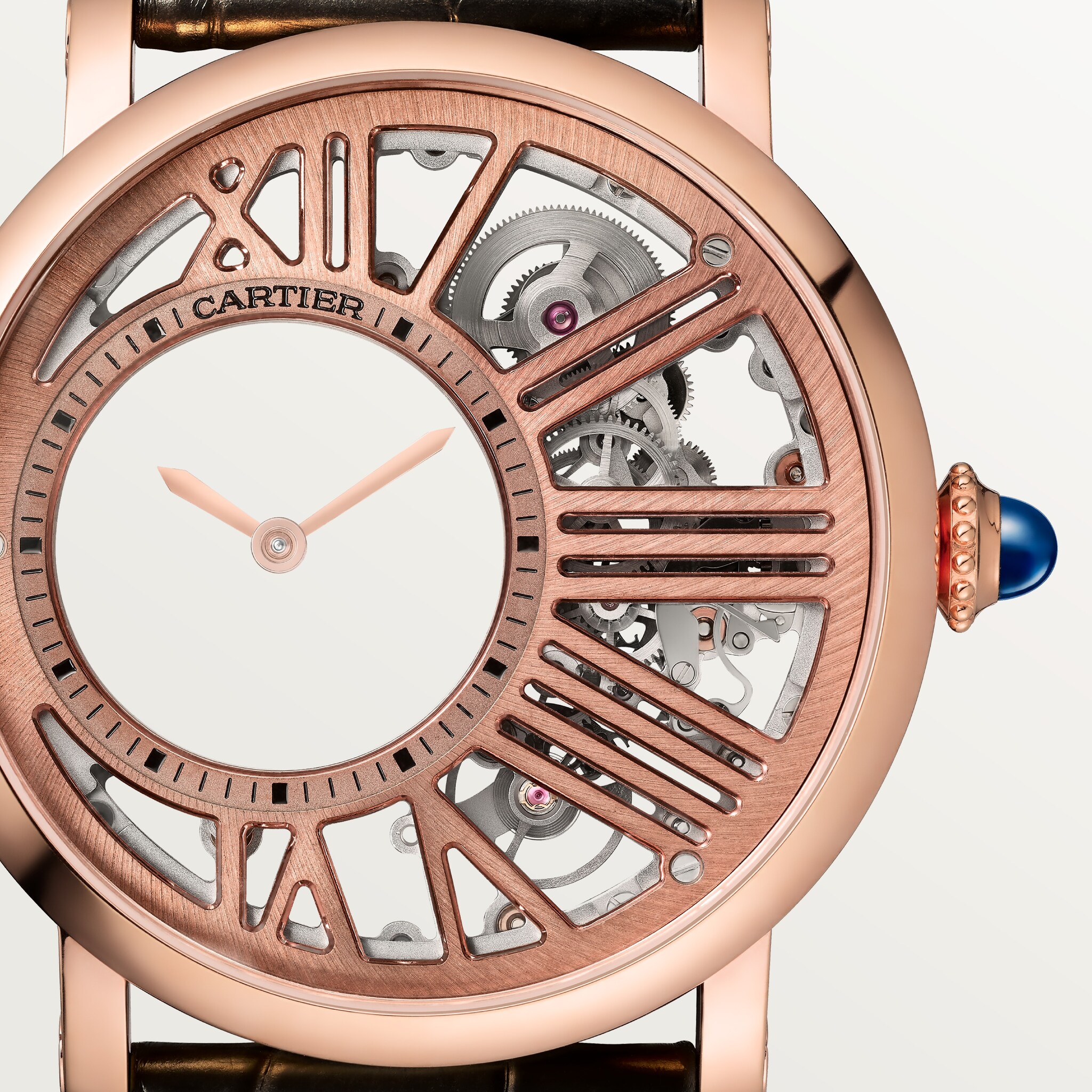 Rotonde de Cartier skeleton watch with mysterious display