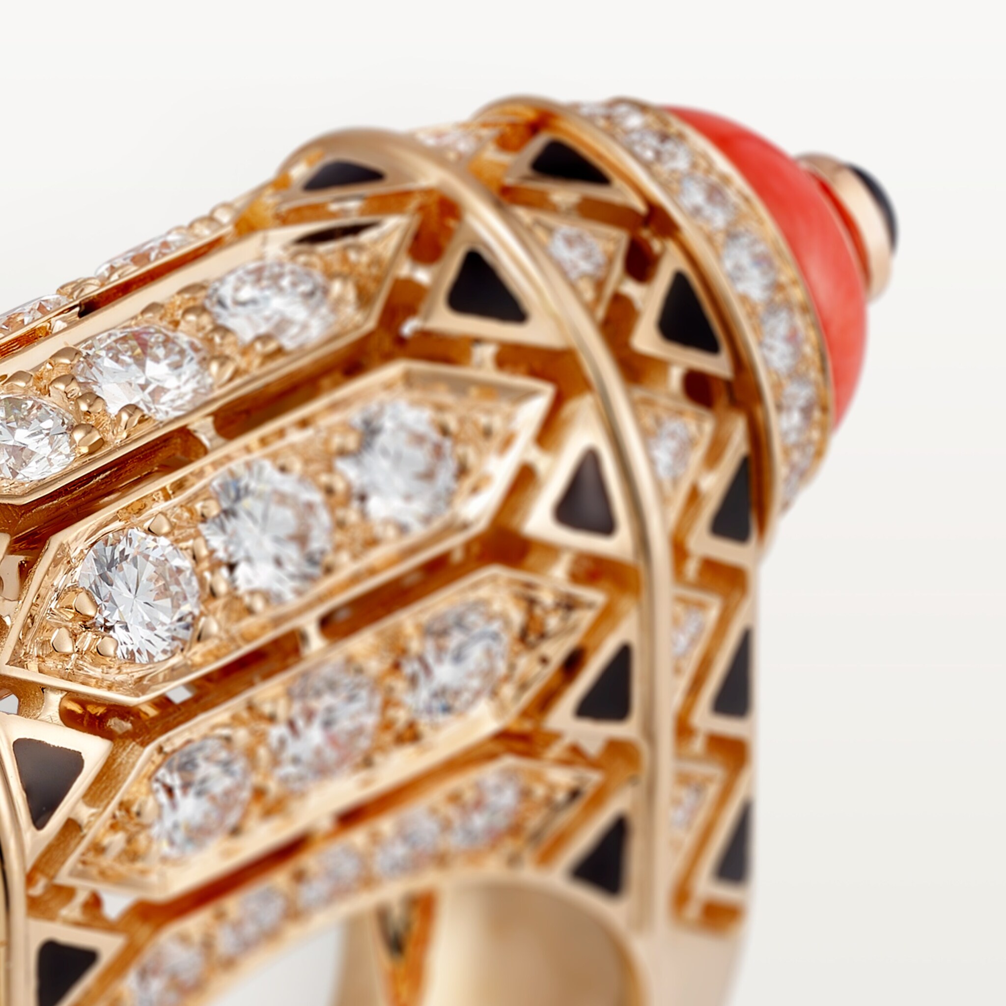 G&eacute;ometrie & Contrastes ring, coral, paved, image 6