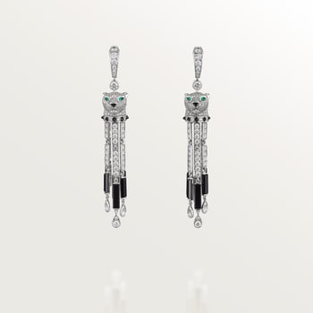 Panthère de Cartier earrings, onyx, large model, paved Panthère de Cartier earrings, onyx, large model, paved