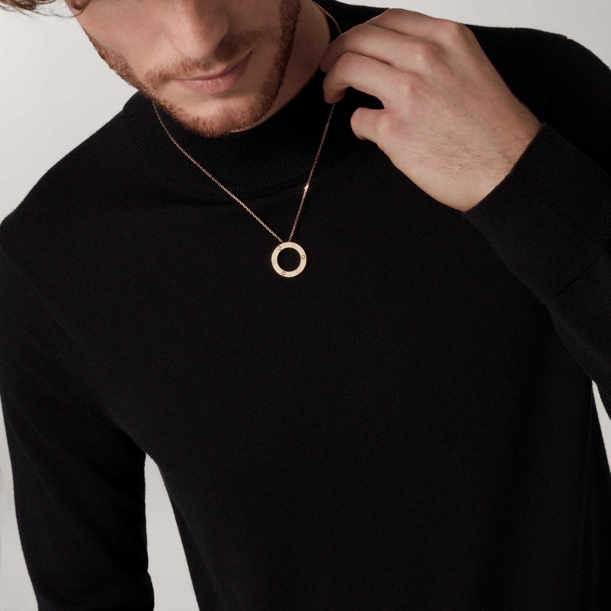 #LOVE# pendant, 3 diamonds