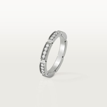 Maillon Panthère wedding band, half-paved Maillon Panthère wedding band, half-paved