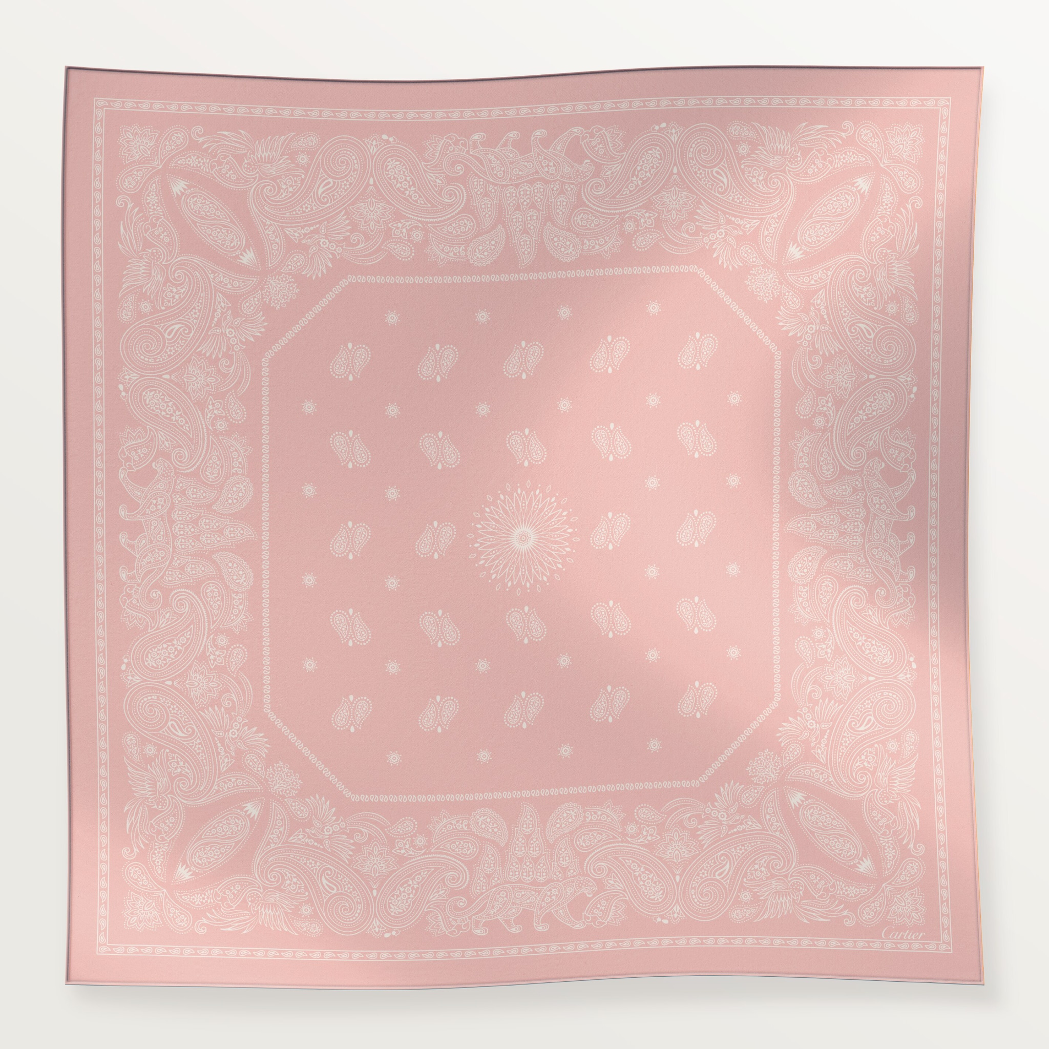 Double C Paisley 90 scarf