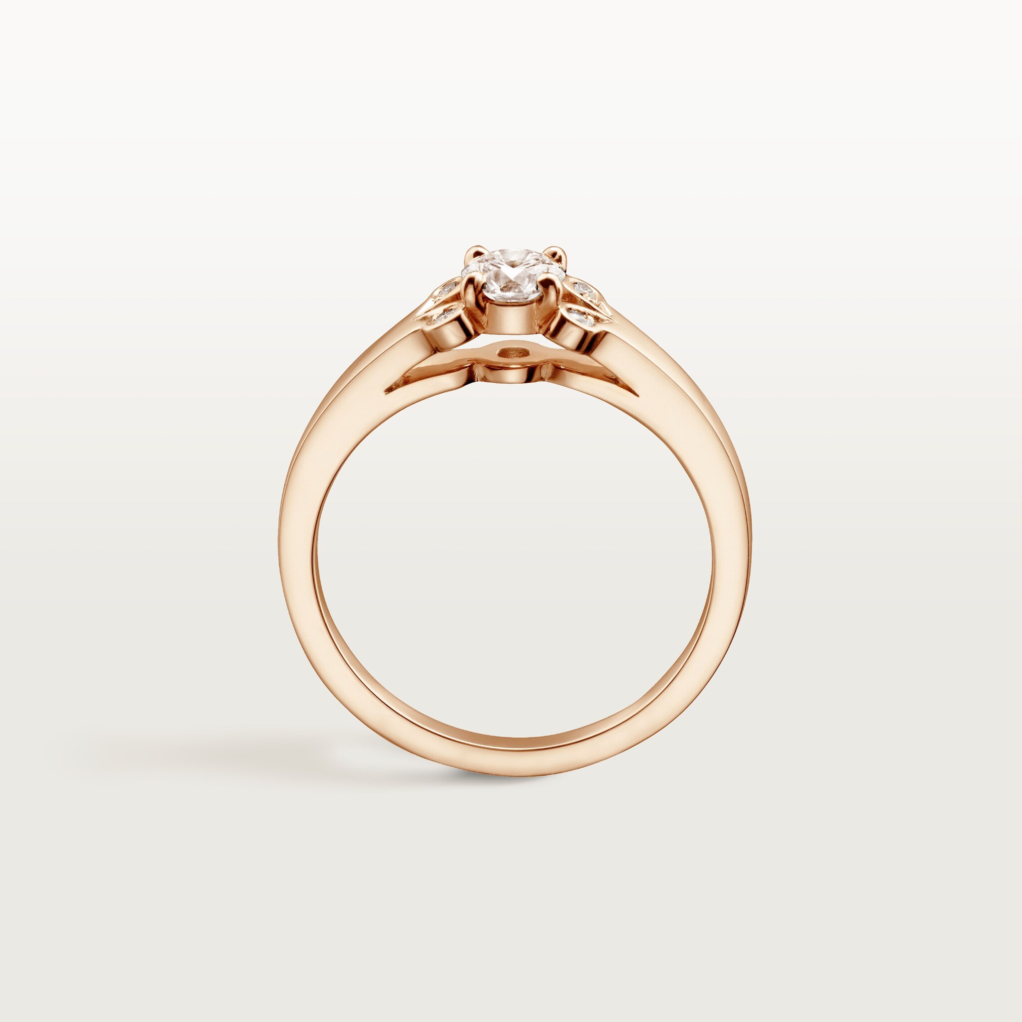 Ballerine solitaire, brilliant-cut diamond