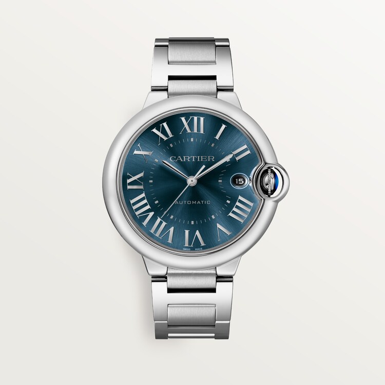 Cartier watch blue face sales