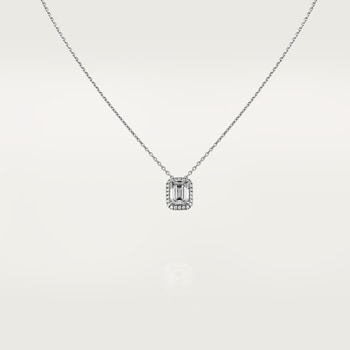 Cartier Destinée pendant, emerald-cut diamond, paved  Cartier Destinée pendant, emerald-cut diamond, paved