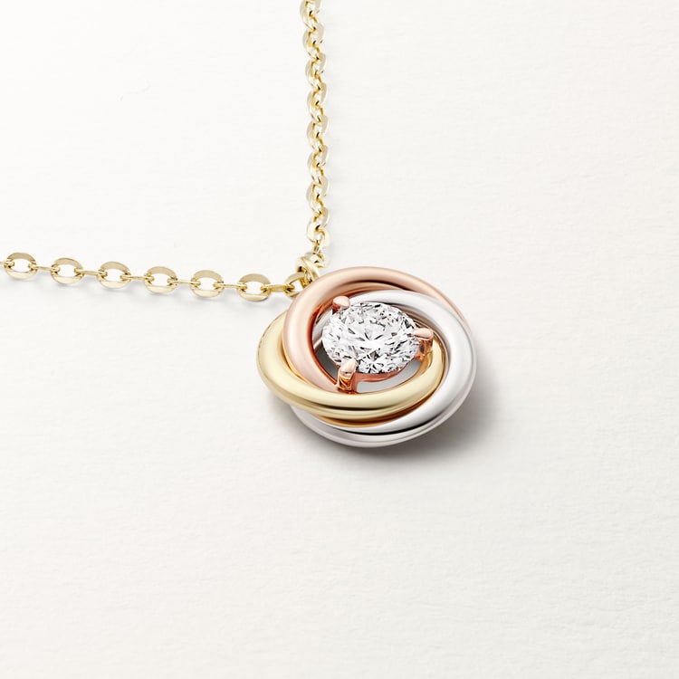 Cartier trinity トリニティ ダイヤ necklace Trinity pendant, 1 diamond