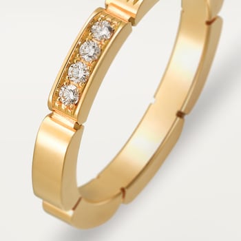 Maillon Panthère wedding band, half-paved Maillon Panthère wedding band, half-paved