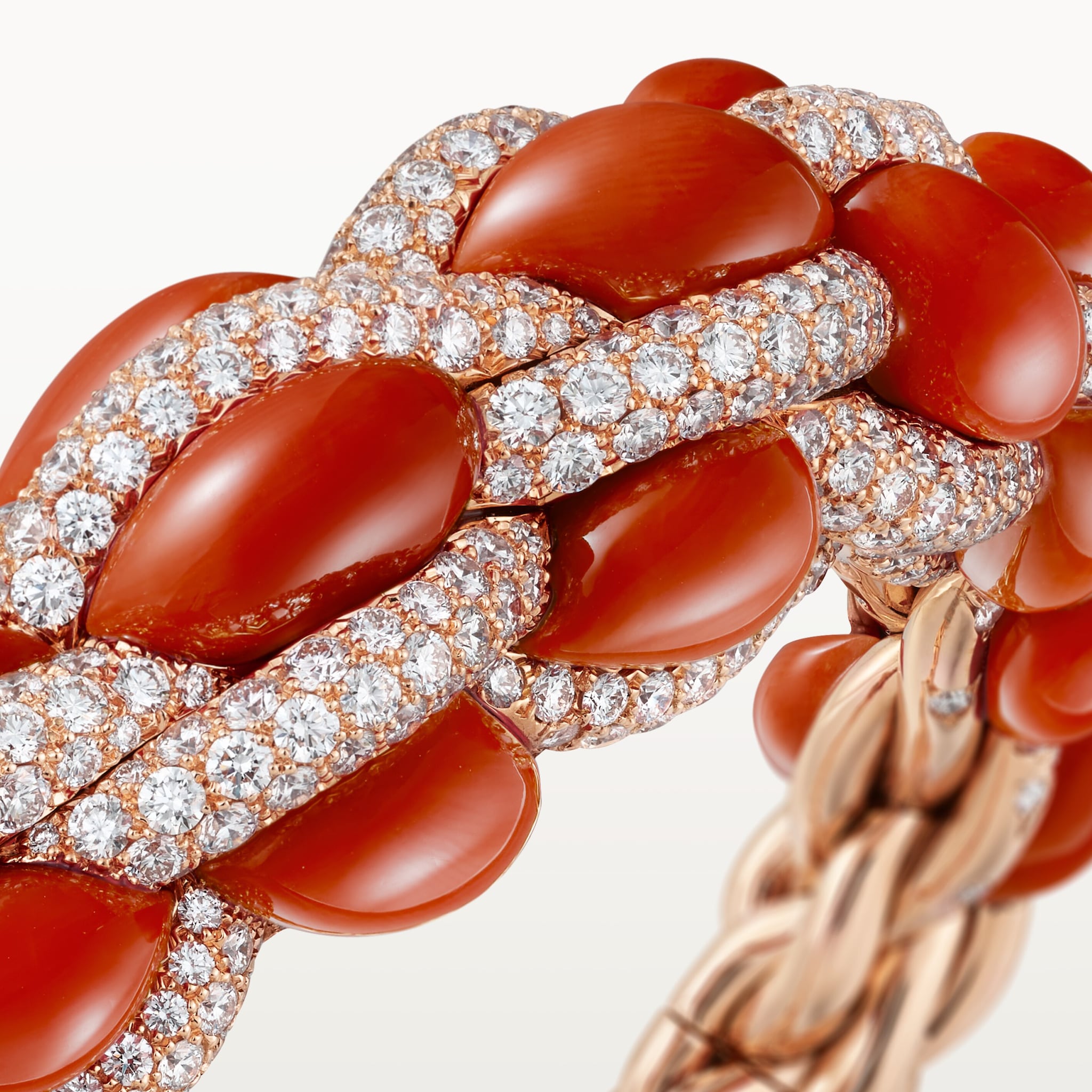 Cartier Libre Tressage bracelet, coral, image 3
