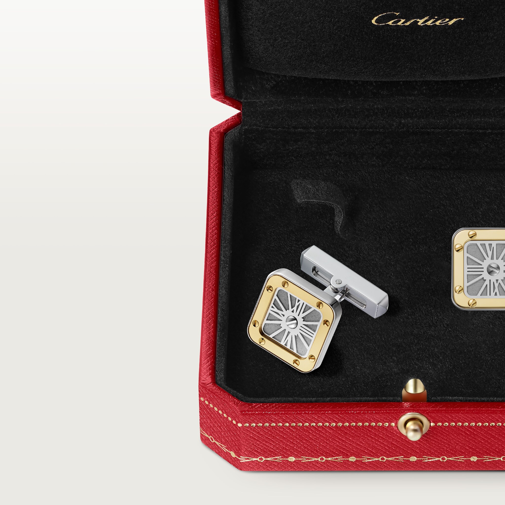 CROG000232 - Santos de Cartier cufflinks - Palladium-finish