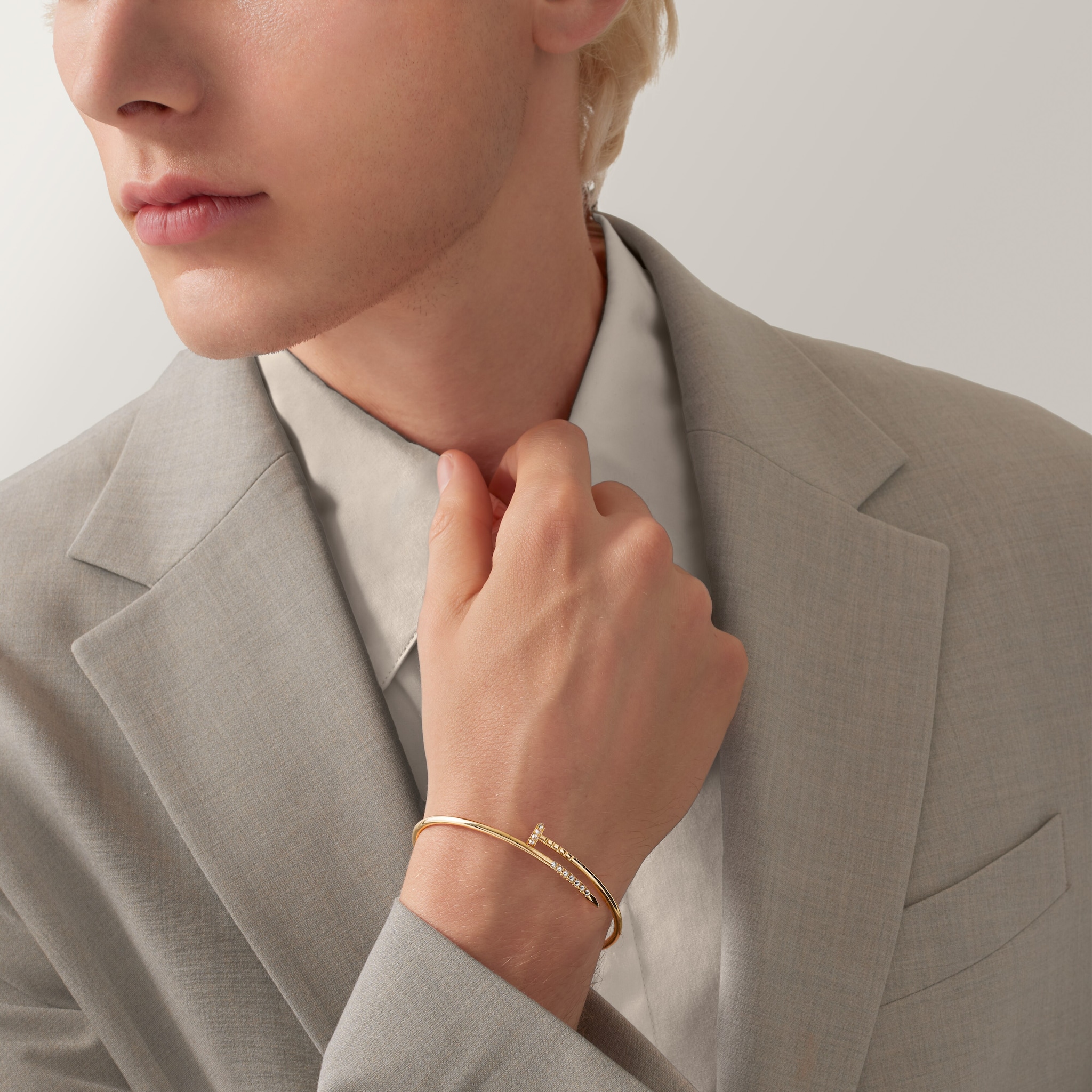 Juste un Clou bracelet, small model, reverse-set diamonds