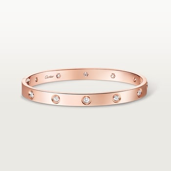 #LOVE# bracelet,single-screw closure, classic model, 10 diamonds #LOVE# bracelet,single-screw closure, classic model, 10 diamonds