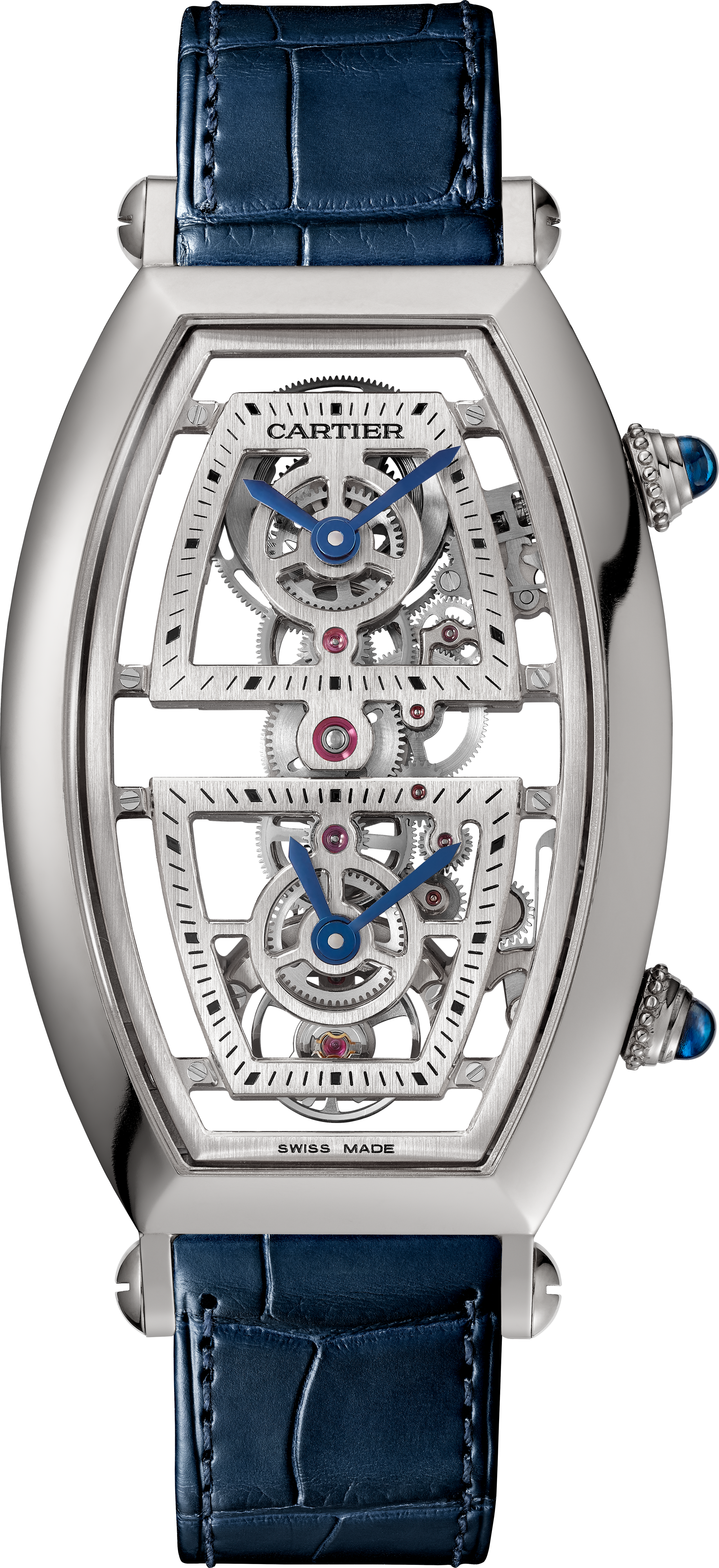 Tonneau skeleton watch