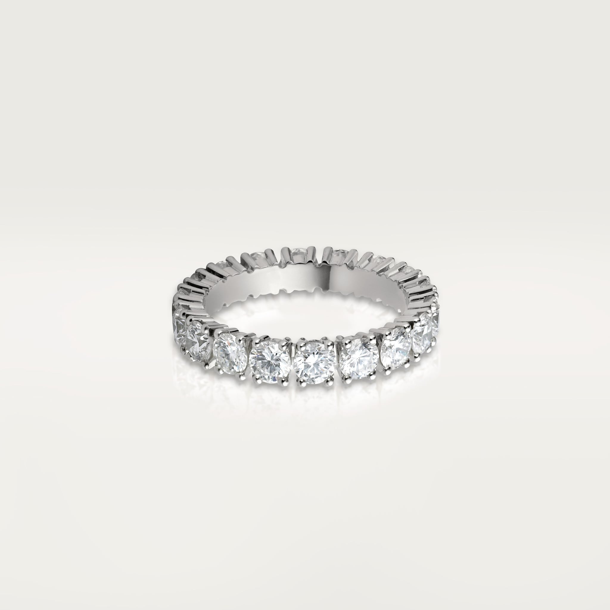 Cartier Destin&eacute;e wedding band, 4.1 mm width, paved 