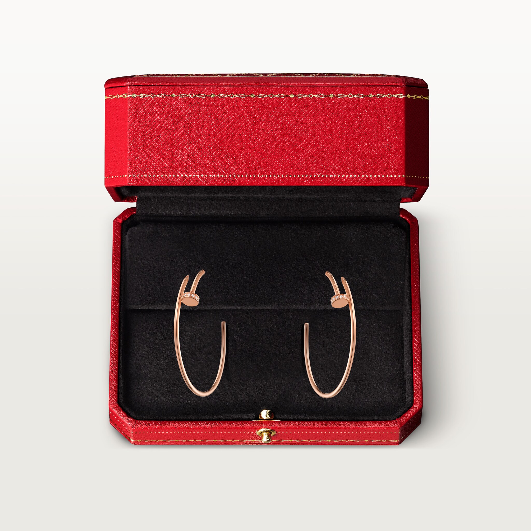 Juste un Clou hoop earrings, large model, diamonds, image 7