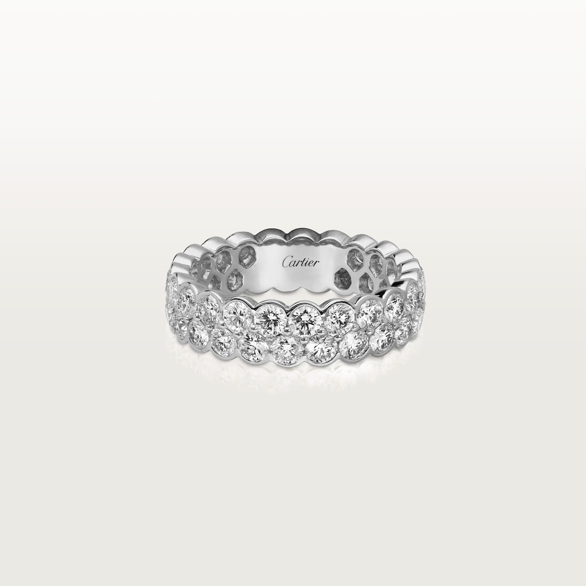 Broderie de Cartier wedding band, double row, diamonds