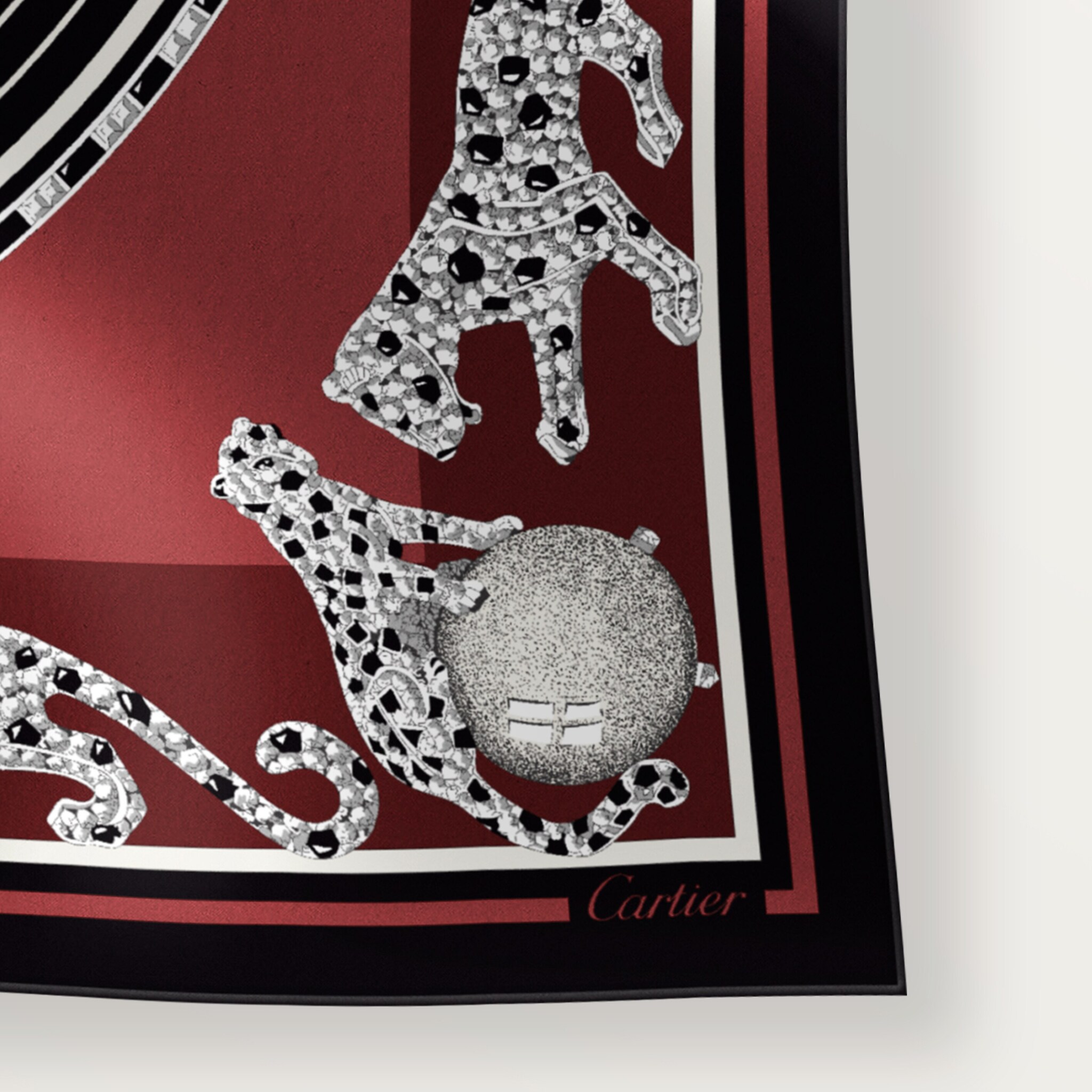 90 scarf, Panthère reissue