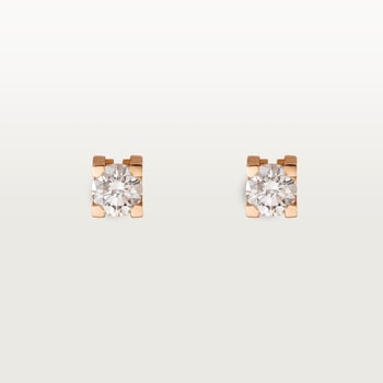 C de Cartier stud earrings, 2 brilliant-cut diamonds  C de Cartier stud earrings, 2 brilliant-cut diamonds