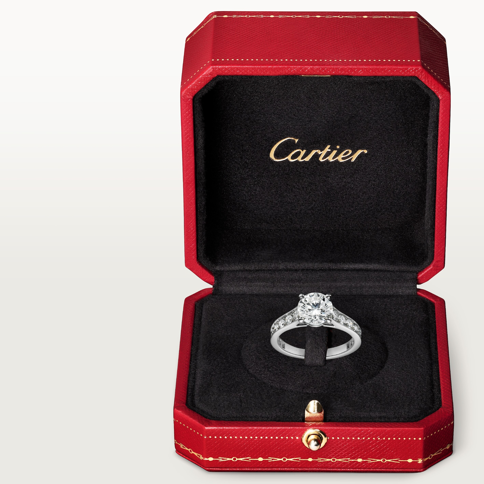 1895 solitaire, brilliant-cut diamond, paved , image 8