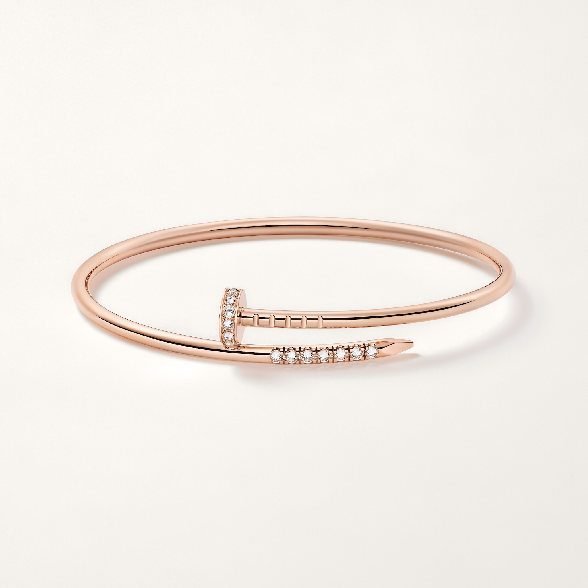 Juste un Clou bracelet, small model, reverse-set diamonds
