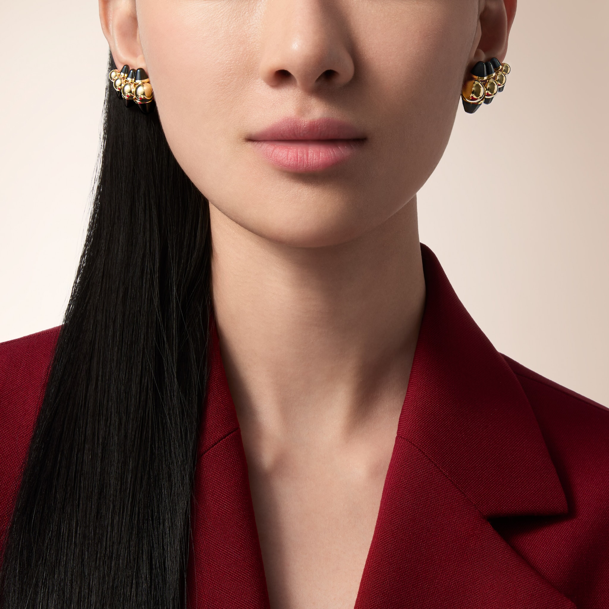 Clash de Cartier earrings, extra-large model, onyx, multiwear