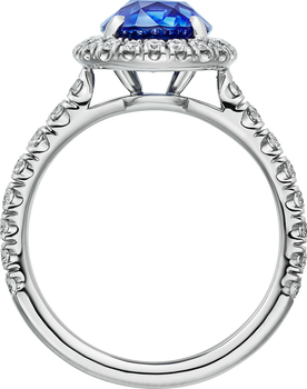 Cartier Destinée solitaire, oval-cut sapphire, paved  Cartier Destinée solitaire, oval-cut sapphire, paved