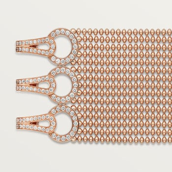 Agrafe bracelet, medium model, half-paved Agrafe bracelet, medium model, half-paved