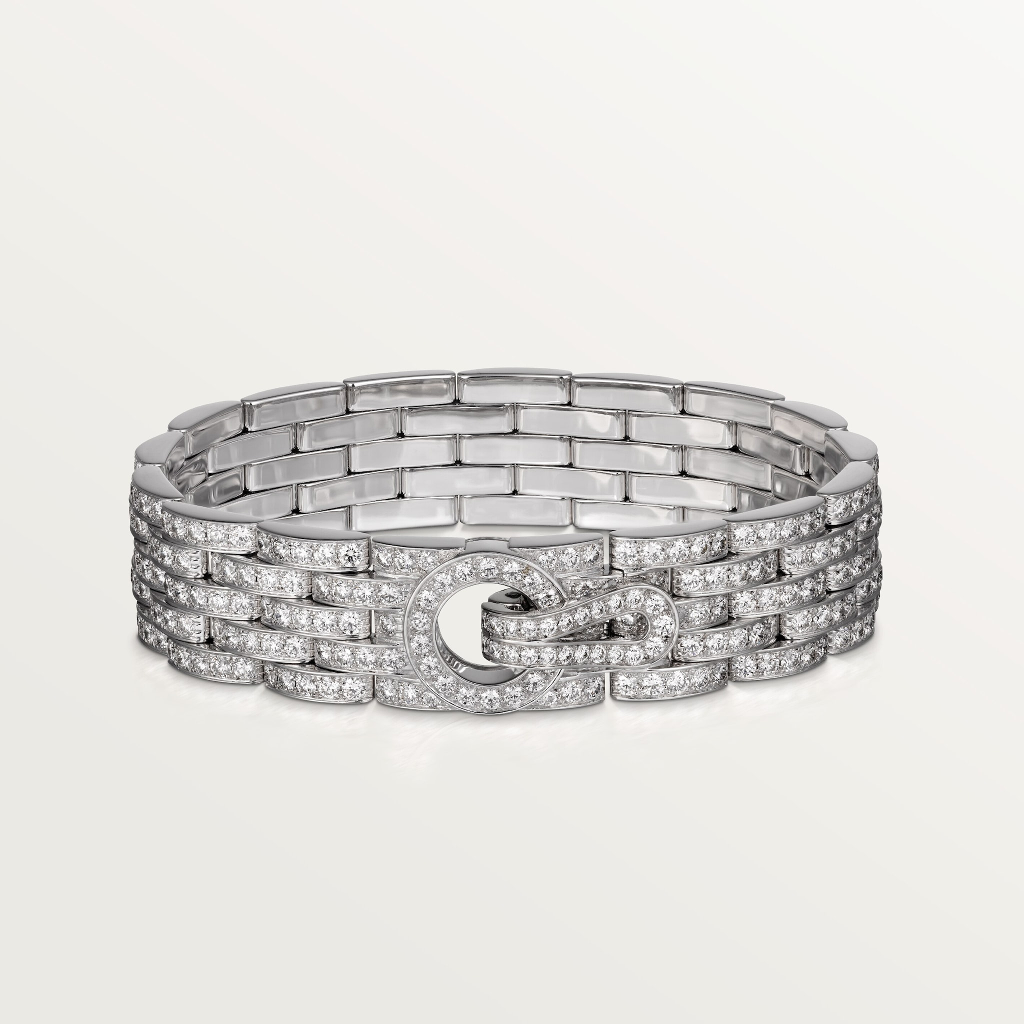 Agrafe bracelet, paved 