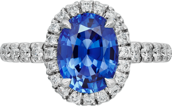 Cartier Destinée solitaire, oval-cut sapphire, paved  Cartier Destinée solitaire, oval-cut sapphire, paved