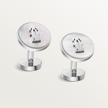 Double C de Cartier cufflinks in mother-of-pearl Double C de Cartier cufflinks in mother-of-pearl