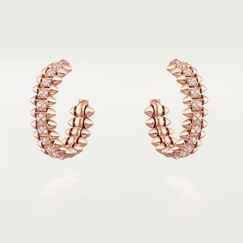 Clash de Cartier hoop earrings, small model, paved Clash de Cartier hoop earrings, small model, paved
