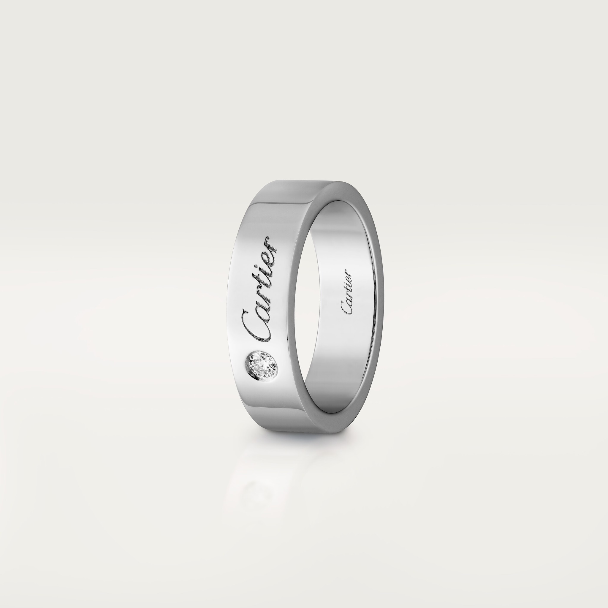 C de Cartier婚戒，寬5毫米，1顆鑽石，圖片5