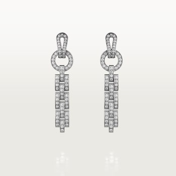 Agrafe earrings, paved Agrafe earrings, paved