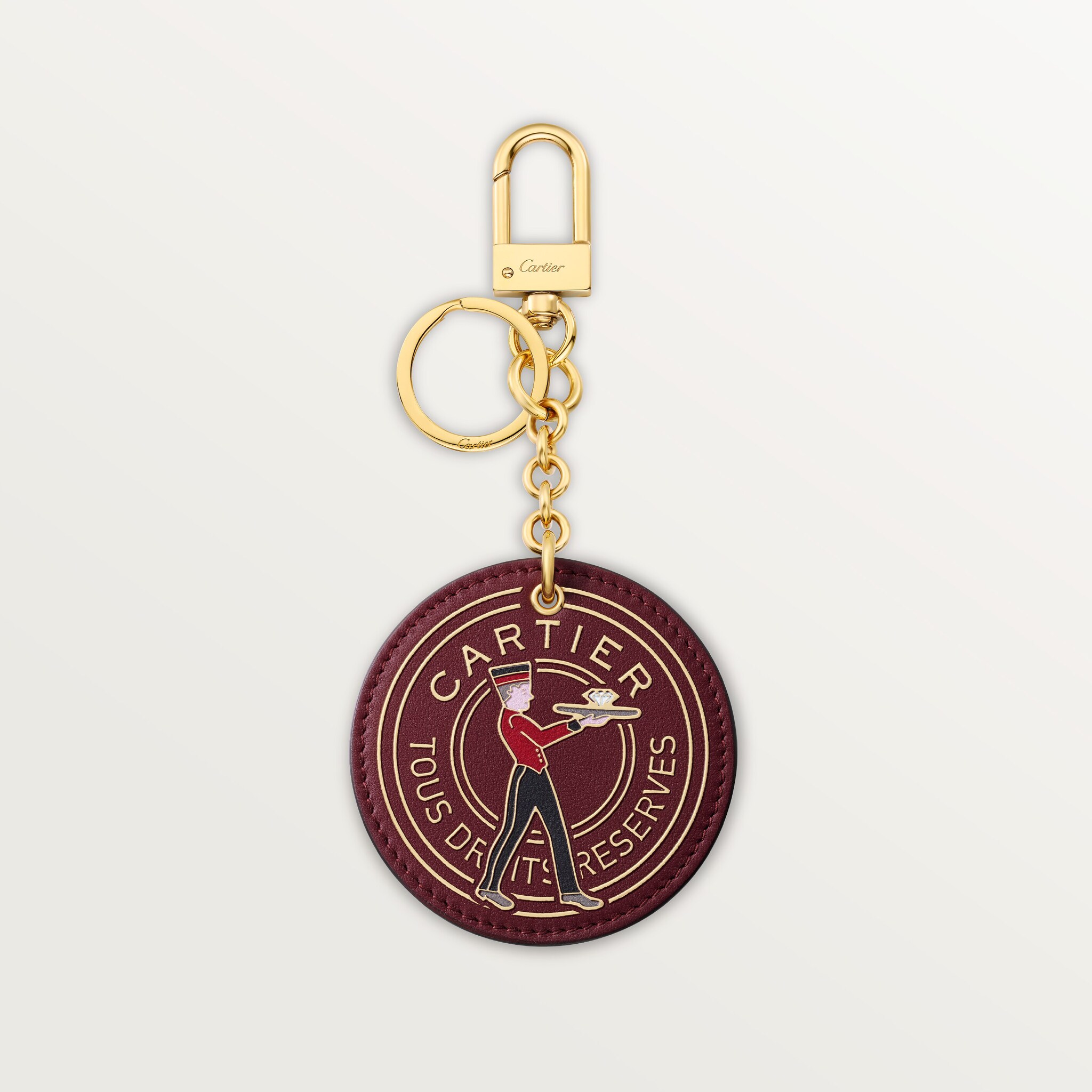 Round keyring, Cartier Characters