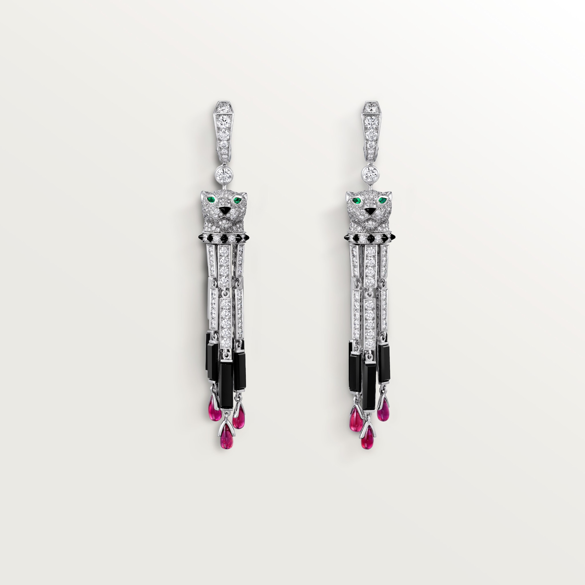 Panth&egrave;re de Cartier earrings, ruby, large model, paved 