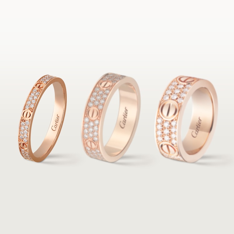 CRB4218100 LOVE ring SM Rose gold diamonds Cartier