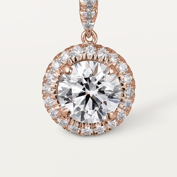 Cartier Destinée sleeper earrings, 2 brilliant-cut diamonds, paved Cartier Destinée sleeper earrings, 2 brilliant-cut diamonds, paved