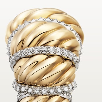 Cartier Libre Tressage ring, diamonds  Cartier Libre Tressage ring, diamonds