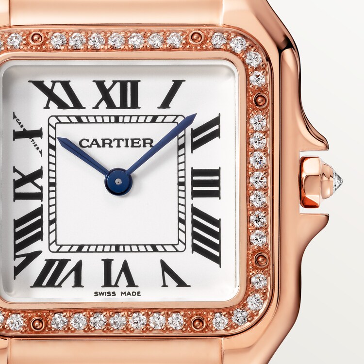 Cartier watch rose gold and silver discount
