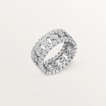 Broderie de Cartier ring, triple row, diamonds Broderie de Cartier ring, triple row, diamonds