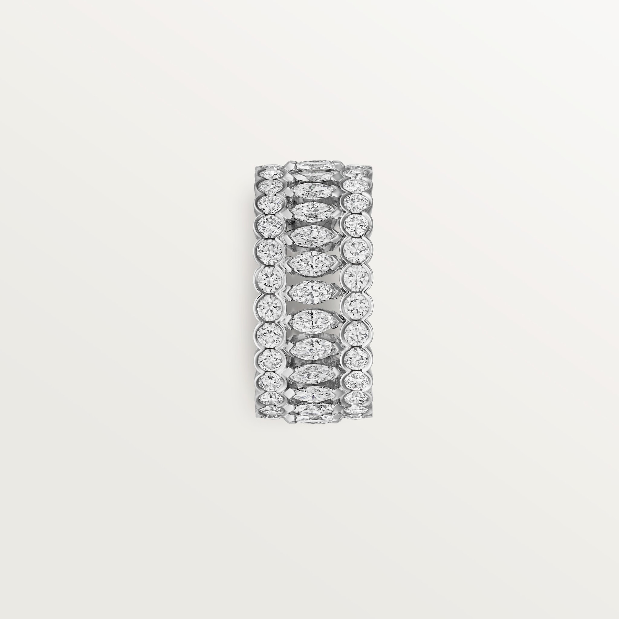 Broderie de Cartier ring, triple row, diamonds, image 5