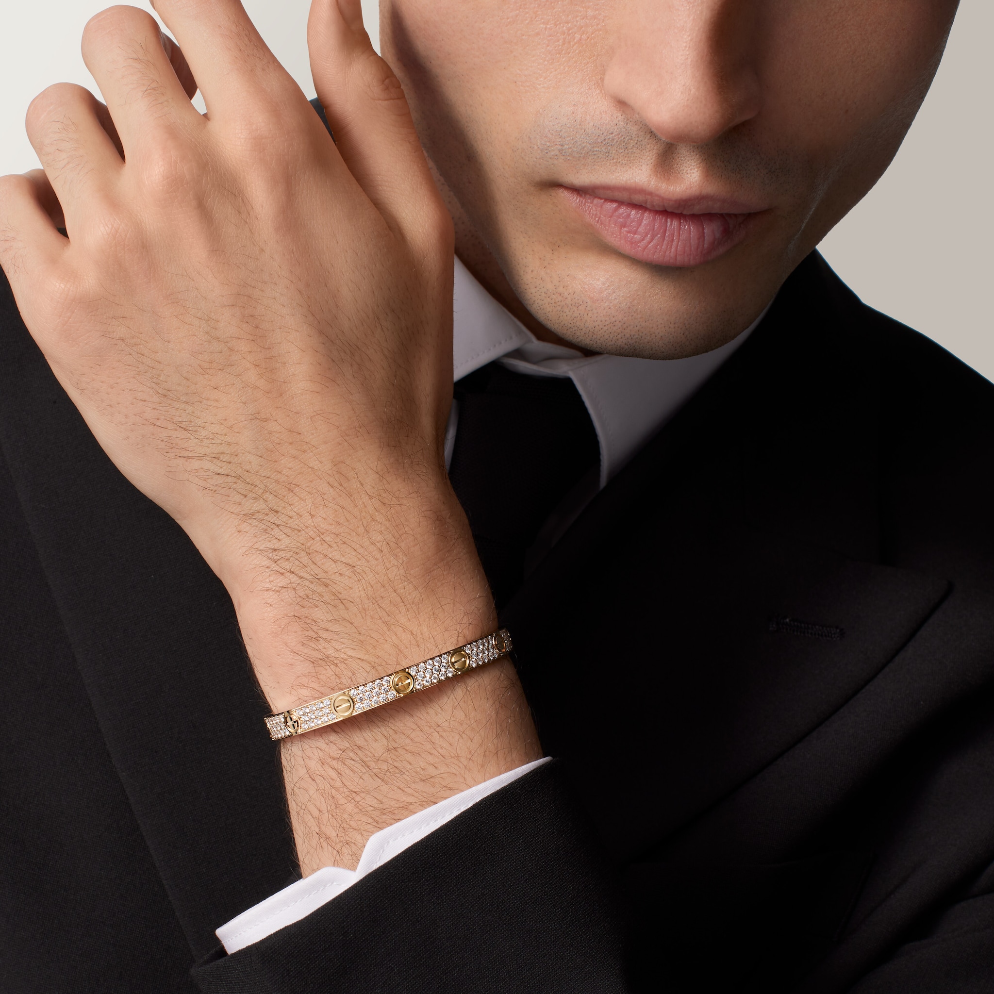 #LOVE# bracelet, classic model, paved