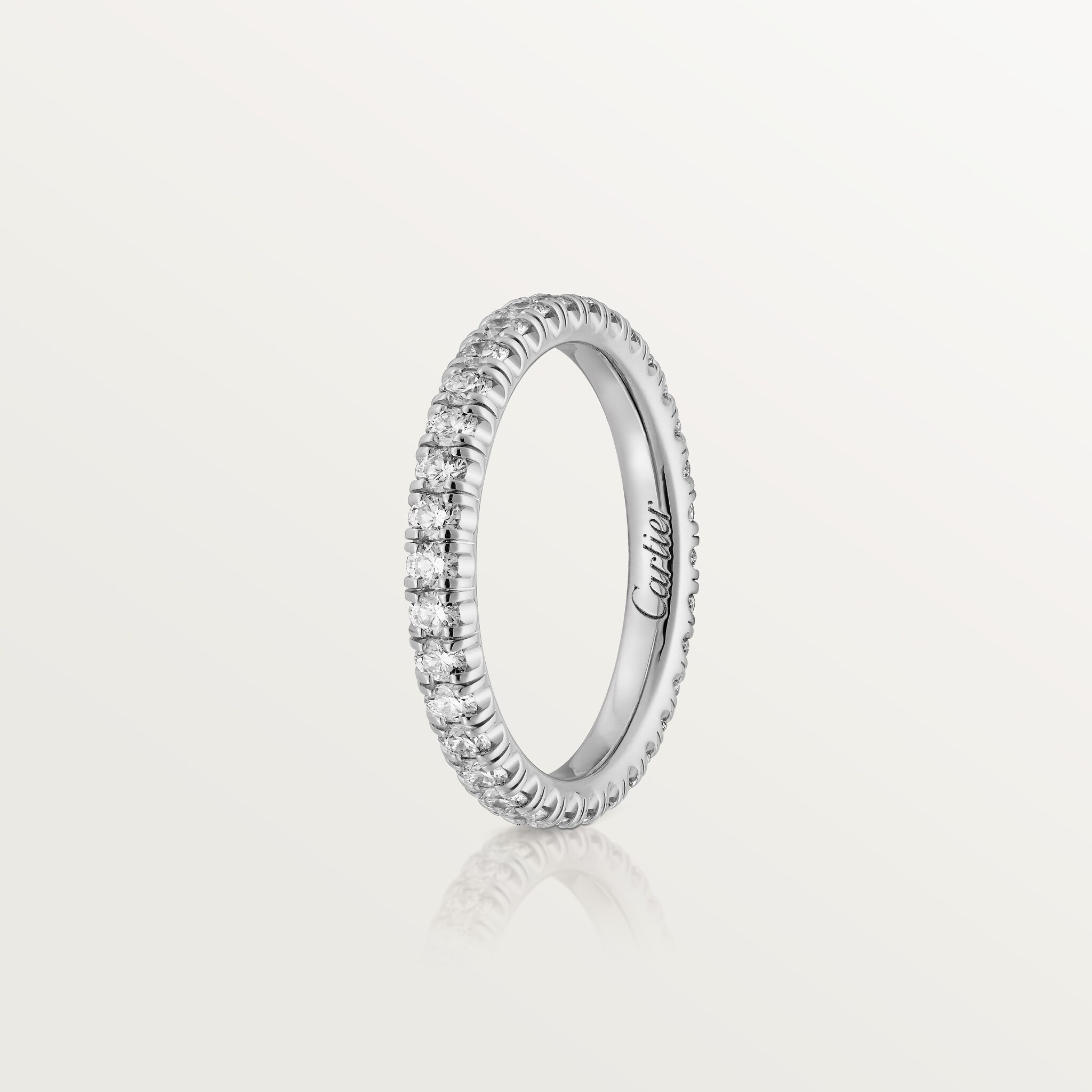 Etincelle de Cartier wedding band, 2 mm width, paved