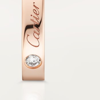 C de Cartier wedding band, 3 mm width, 1 diamond C de Cartier wedding band, 3 mm width, 1 diamond