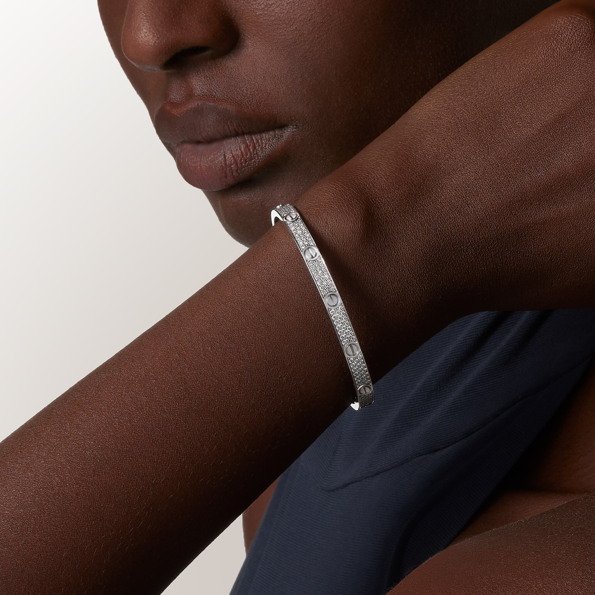 #LOVE# bracelet, medium model, paved