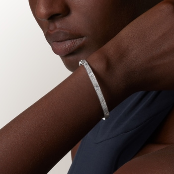 #LOVE# bracelet, medium model, paved #LOVE# bracelet, medium model, paved