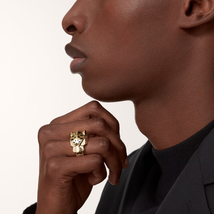CRB4074100 Panthere de Cartier ring Yellow gold lacquer tsavorite garnet onyx Cartier