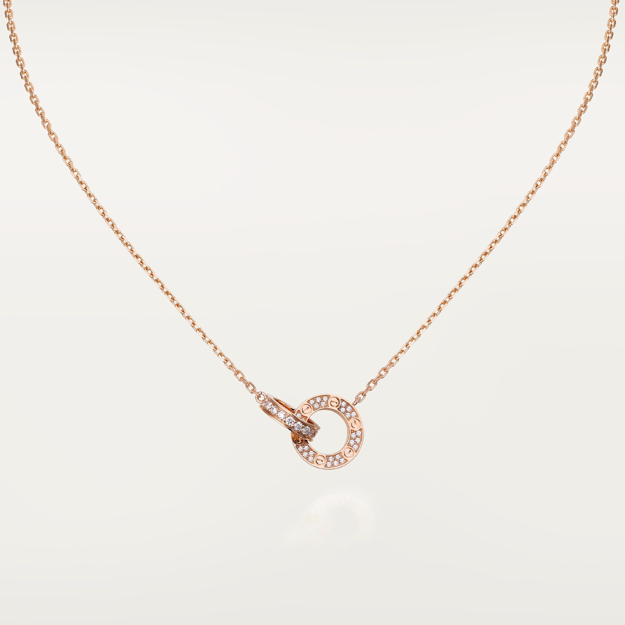 CRB7224528 - LOVE necklace - Rose gold, diamonds - Cartier