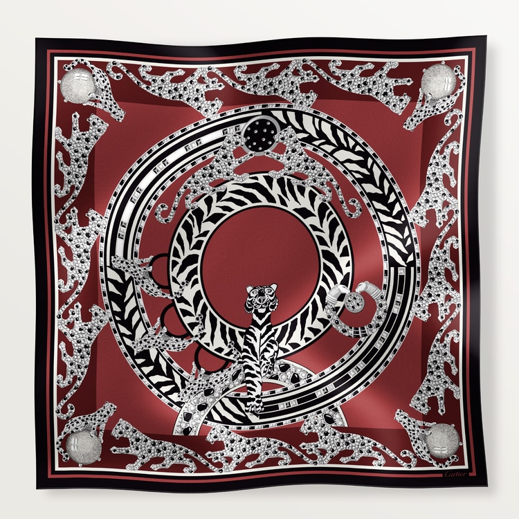 90 scarf, Panthère reissue 90 scarf, Panthère reissue